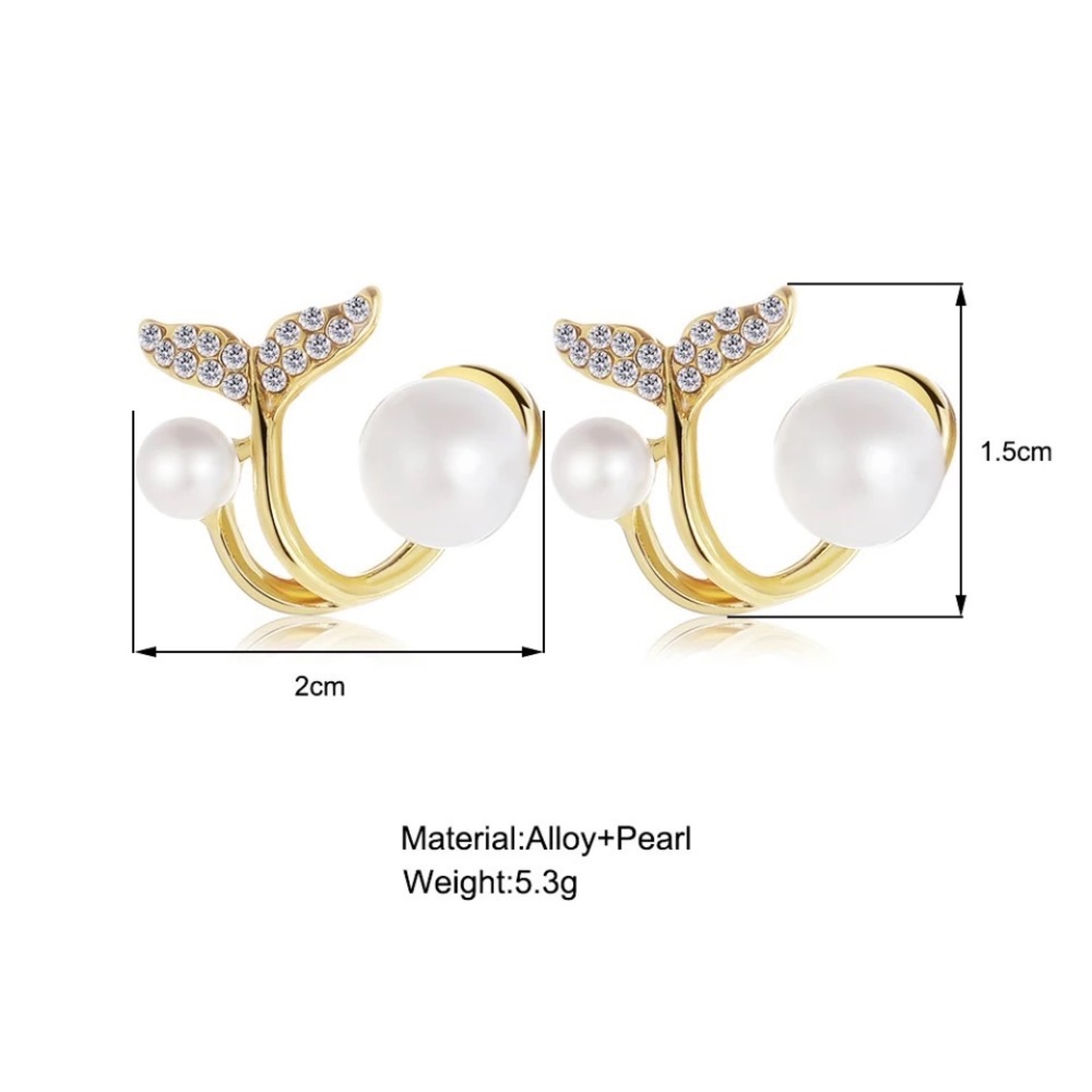 Fishtail Pearl Earrings - Picture 8 of 8